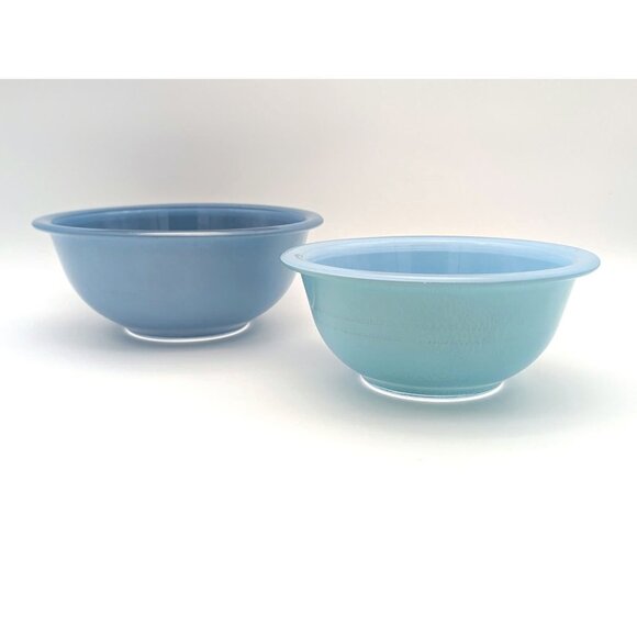 Vintage Pyrex Moody Blue Series Nesting 2 Serving Bowl Set - Picture 1 of 9